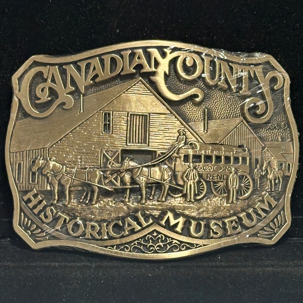 Siskiyou Canadian County Museum Stagecoach Horse Solid Brass Belt Buckle Ltd 500